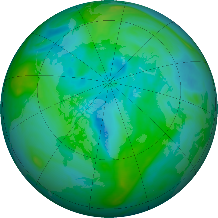Arctic ozone map for 03 September 2006